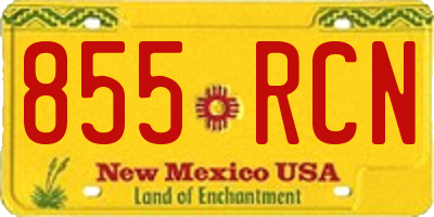 NM license plate 855RCN