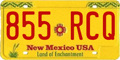 NM license plate 855RCQ