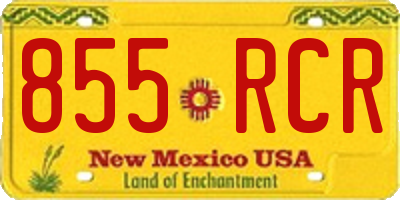 NM license plate 855RCR