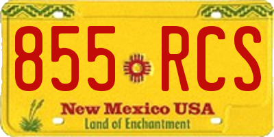 NM license plate 855RCS