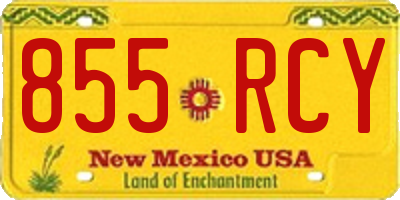 NM license plate 855RCY