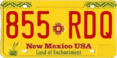 NM license plate 855RDQ