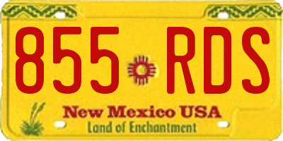 NM license plate 855RDS