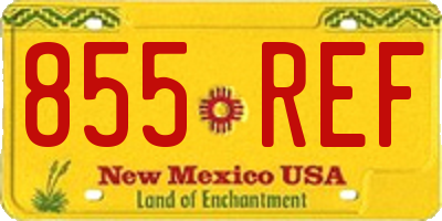 NM license plate 855REF