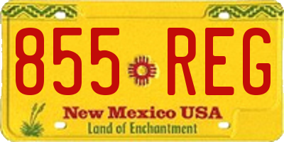 NM license plate 855REG