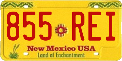NM license plate 855REI