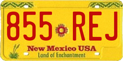 NM license plate 855REJ