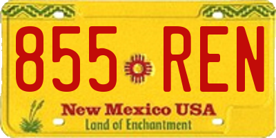 NM license plate 855REN