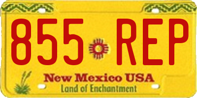 NM license plate 855REP