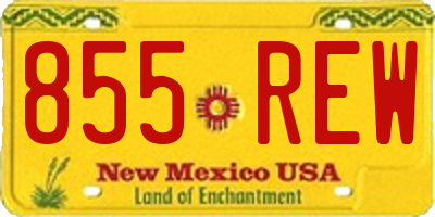NM license plate 855REW