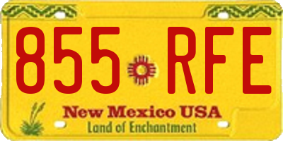 NM license plate 855RFE