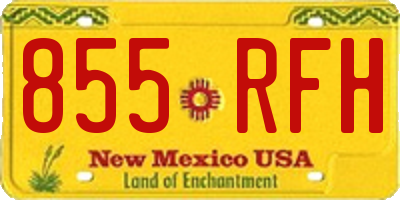 NM license plate 855RFH