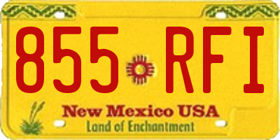 NM license plate 855RFI
