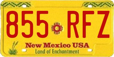 NM license plate 855RFZ