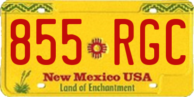 NM license plate 855RGC