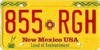 NM license plate 855RGH