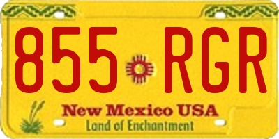 NM license plate 855RGR
