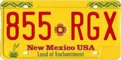 NM license plate 855RGX