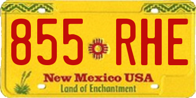 NM license plate 855RHE