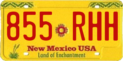 NM license plate 855RHH