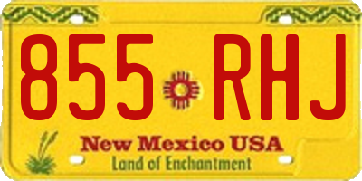 NM license plate 855RHJ