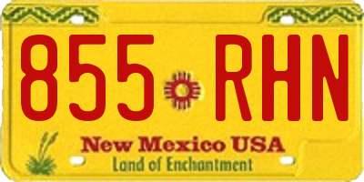 NM license plate 855RHN