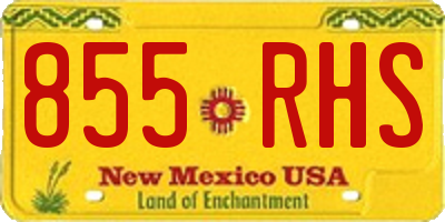 NM license plate 855RHS