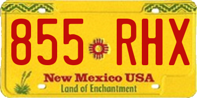 NM license plate 855RHX