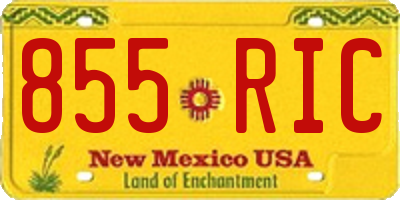 NM license plate 855RIC