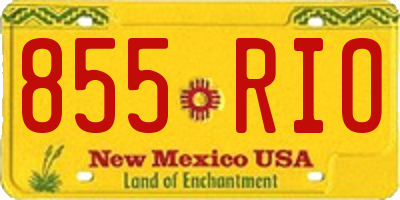 NM license plate 855RIO