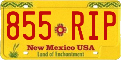 NM license plate 855RIP