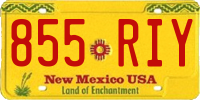 NM license plate 855RIY