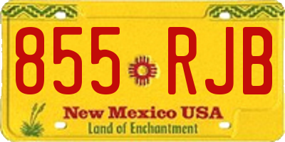 NM license plate 855RJB