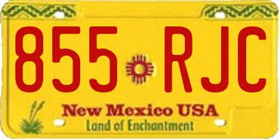 NM license plate 855RJC