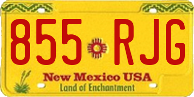 NM license plate 855RJG