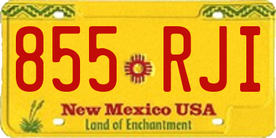 NM license plate 855RJI