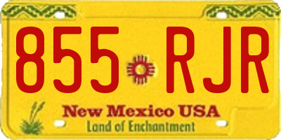 NM license plate 855RJR