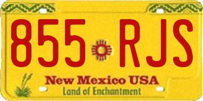 NM license plate 855RJS