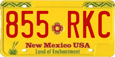 NM license plate 855RKC