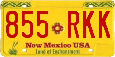 NM license plate 855RKK