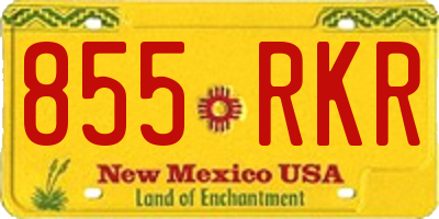 NM license plate 855RKR