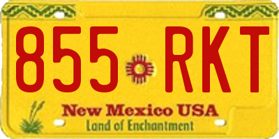 NM license plate 855RKT