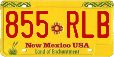 NM license plate 855RLB