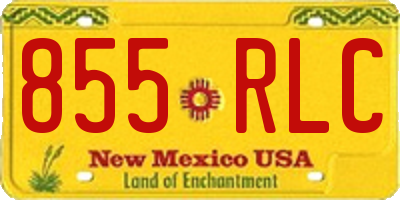 NM license plate 855RLC