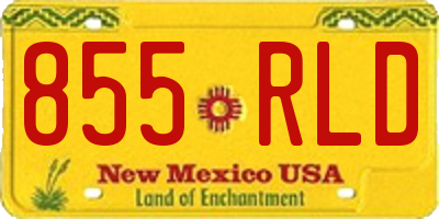 NM license plate 855RLD