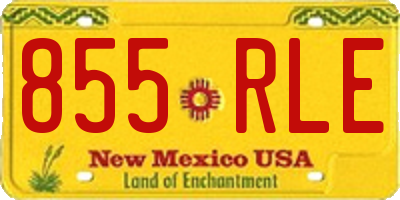 NM license plate 855RLE