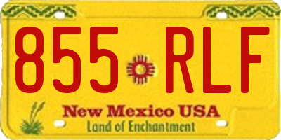 NM license plate 855RLF