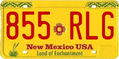 NM license plate 855RLG