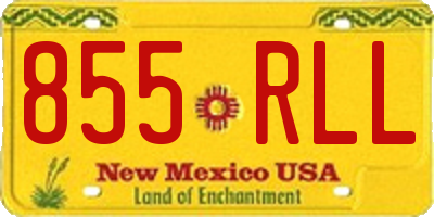 NM license plate 855RLL