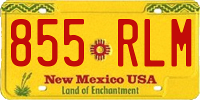 NM license plate 855RLM